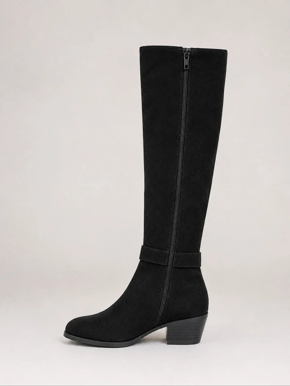 Style & Co Women's Omahaa Western Belt Boots Knee High Noots Black Size 5.5